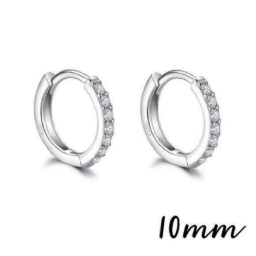 Sterling Silver Small Hoop Earrings 10MM